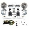 CJ Classics Front Disc Brake Conversion Kit With Power Dual Bowl Master Cylinder/ 4-Piston Calipers Mustang Automatic Transmission V8 1965-1966